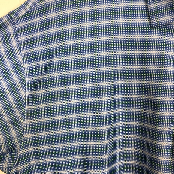 Nike Dri-Fit UV Blue Plaid Check Golf Polo Sz L - Picture 4 of 9